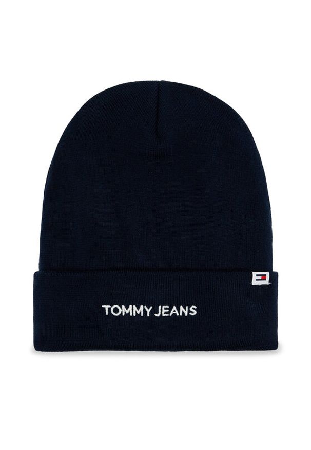 Tommy Jeans Czapka Linear Logo AM0AM12025 Granatowy. Kolor: niebieski. Materiał: syntetyk