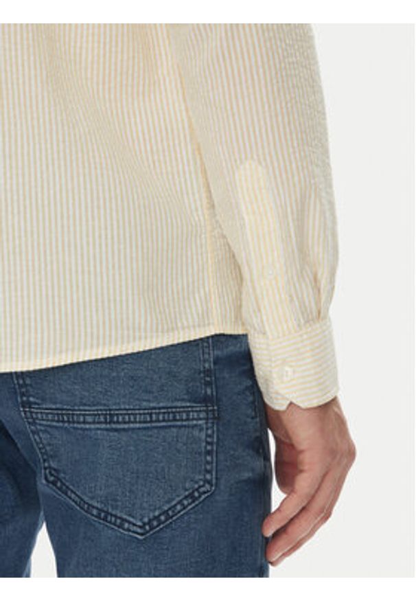 INDICODE Koszula Cari 20-351 Żółty Regular Fit. Kolor: żółty. Materiał: bawełna