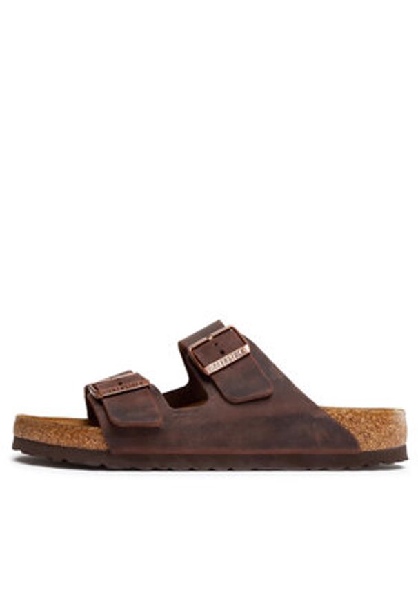 Birkenstock Klapki Arizona Bs 0452761 Brązowy. Kolor: brązowy. Materiał: skóra, nubuk