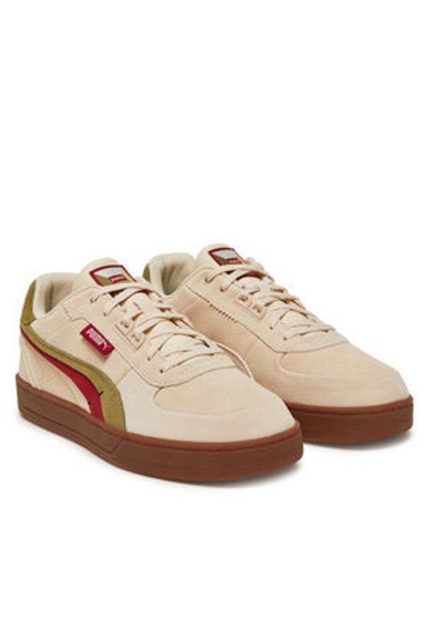 Puma Sneakersy Puma Caven 2.0 Lux Greenside 400711 01 Beżowy. Kolor: beżowy. Materiał: zamsz, skóra