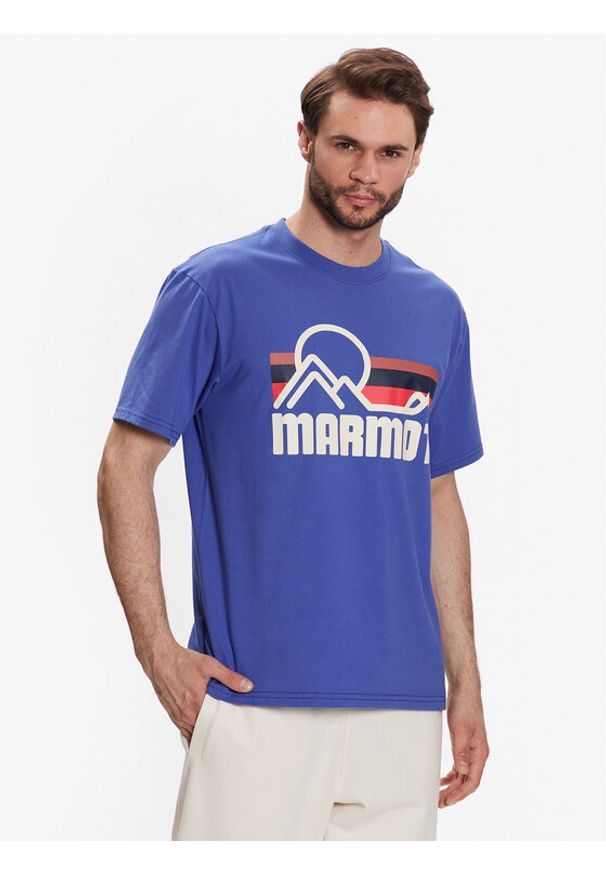 Marmot T-Shirt Coastal Tee SS M14253 Niebieski Regular Fit. Kolor: niebieski. Materiał: syntetyk