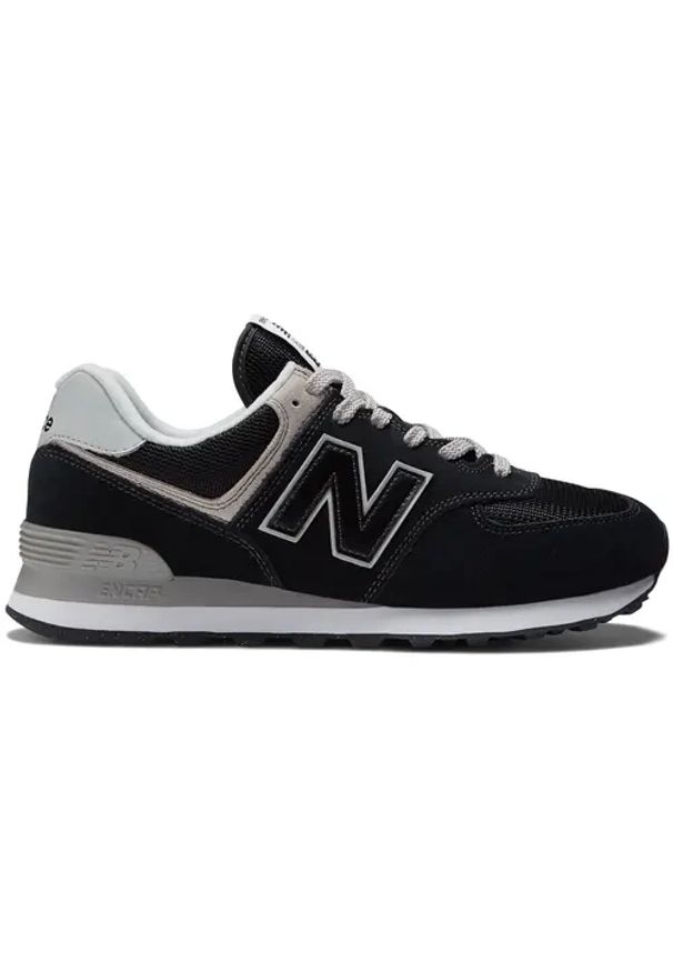 Sneakersy męskie czarne New Balance ML574EVB. Okazja: do pracy, na co dzień, na spacer. Kolor: czarny. Model: New Balance 574. Sport: turystyka piesza
