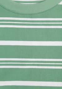 Born2be - Biało-Zielona Pudełkowa Sukienka z Bawełny w Poziome Paski Diove. Okazja: do pracy, na co dzień, na spacer. Kolor: biały. Materiał: bawełna. Wzór: paski. Typ sukienki: proste. Styl: klasyczny, casual #6