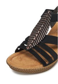 Rieker Sandały 66526-00 Czarny. Kolor: czarny. Materiał: syntetyk, materiał #6