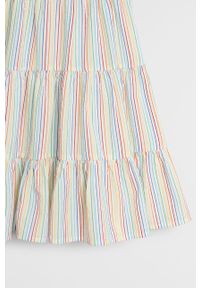 Mango Kids - Sukienka dziecięca Ande 110-164 cm. Kolor: biały. Materiał: tkanina, bawełna. Długość rękawa: na ramiączkach. Typ sukienki: rozkloszowane. Długość: midi #2