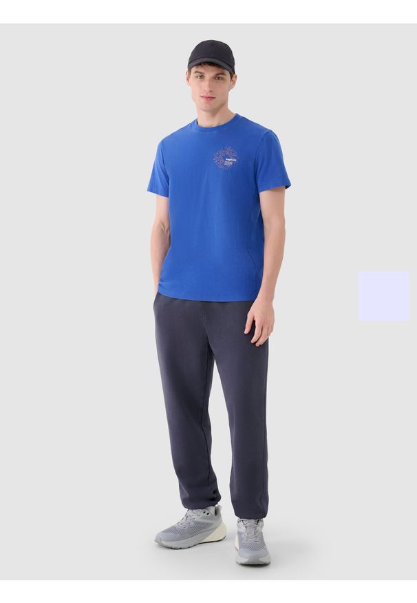 4f - 4F Spodnie dresowe joggery męskie - szare 3XL. Kolor: szary. Materiał: dresówka. Wzór: ze splotem, gładki