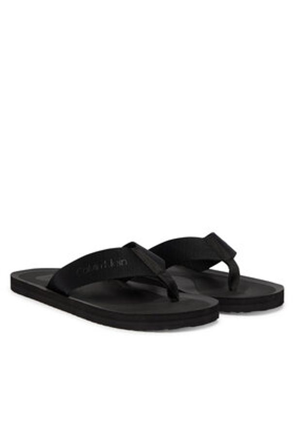Calvin Klein Japonki Logo Webbing Strap HM0HM02106 Czarny. Kolor: czarny. Materiał: materiał