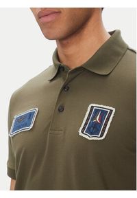 Aeronautica Militare Polo 251PO1851P344 Khaki Regular Fit. Typ kołnierza: polo. Kolor: brązowy. Materiał: bawełna #5