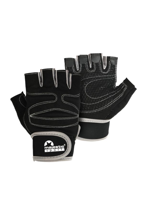 MAJESTIC SPORT - Rękawiczki treningowe Majestic Sport PRO długie szare. Kolor: szary. Sport: fitness