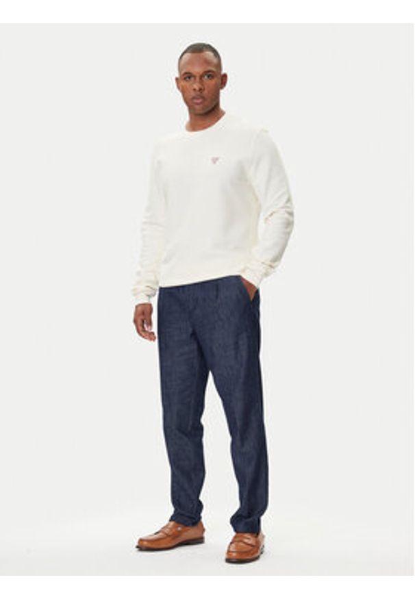 Guess Jeans Sweter M4BI77 KCII1 Écru Regular Fit. Materiał: bawełna