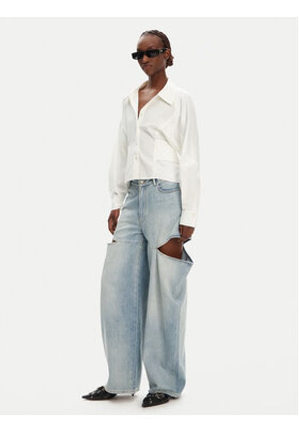 Pinko - PINKO Koszula Controvento 104594 A2BT Biały Relaxed Fit. Kolor: biały. Materiał: bawełna