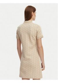 Lacoste Sukienka codzienna EF2655 Beżowy jasny Slim Fit. Okazja: na co dzień. Kolor: beżowy. Materiał: bawełna. Typ sukienki: proste. Styl: casual #2