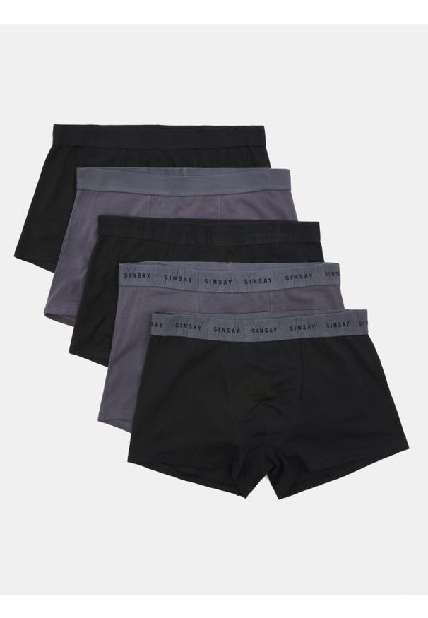 Sinsay - Bokserki Classic 5 pack - czarny. Kolor: czarny
