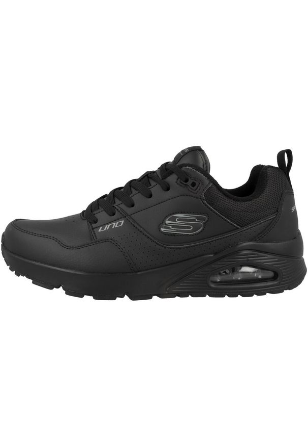 skechers - Buty do chodzenia męskie Skechers Uno Suroka. Zapięcie: sznurówki. Kolor: czarny. Materiał: guma, materiał, skóra, syntetyk. Szerokość cholewki: normalna. Sport: turystyka piesza