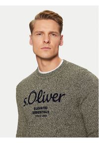 s.Oliver Sweter 2152697 Zielony Regular Fit. Kolor: zielony. Materiał: bawełna #8