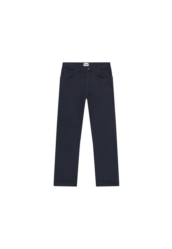 Wrangler - WRANGLER MĘSKIE SPODNIE MATERIAŁOWE TEXAS DARK NAVY 112356791 W121012239. Materiał: materiał