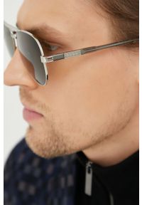 Gucci okulary przeciwsłoneczne męskie kolor srebrny. Kolor: srebrny #6