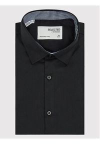 Selected Homme Koszula New Mark 16058640 Czarny Slim Fit. Kolor: czarny. Materiał: bawełna #3