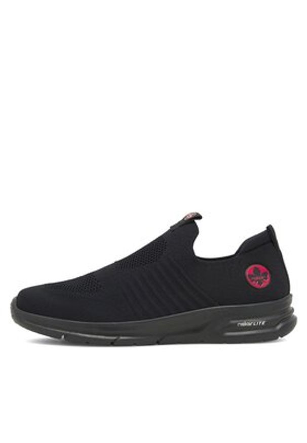 Rieker Sneakersy B7365-00 Czarny. Kolor: czarny. Materiał: materiał