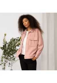 outhorn - Kurtka koszulowa damska - różowa. Kolekcja: plus size. Kolor: różowy. Materiał: materiał, tkanina, poliester #10