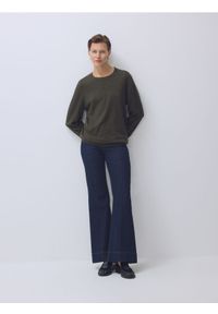 Reserved - Sweter z domieszką kaszmiru - zielony. Kolor: zielony. Materiał: kaszmir #1