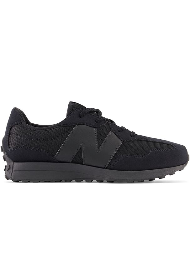Buty dziecięce New Balance GS327CTB – czarne. Okazja: na co dzień. Kolor: czarny. Materiał: materiał, guma, syntetyk. Szerokość cholewki: normalna. Sezon: lato