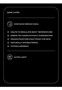 4f - 4F Koszulka trekkingowa z wełną Merino męska - czarna 3XL. Kolor: czarny. Materiał: wełna. Długość rękawa: raglanowy rękaw. Wzór: gładki, ze splotem. Styl: klasyczny #2