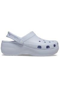 Crocs - Damski Classic chodak na platformie. Kolor: biały. Obcas: na platformie. Styl: klasyczny