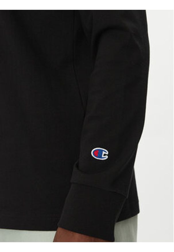 Champion Longsleeve 221164 Czarny Loose Fit. Kolor: czarny. Materiał: bawełna. Długość rękawa: długi rękaw