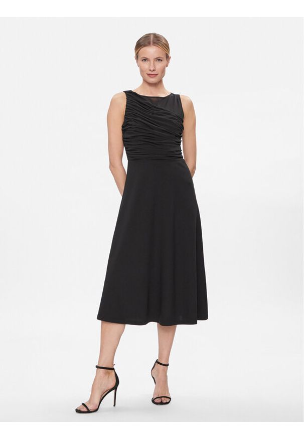 DKNY Sukienka koktajlowa DD3KP365 Czarny Regular Fit. Kolor: czarny. Materiał: syntetyk. Styl: wizytowy