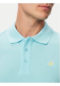 Beverly Hills Polo Club Polo P-SS26M-P42560 Turkusowy Regular Fit. Typ kołnierza: polo. Kolor: turkusowy. Materiał: bawełna #3