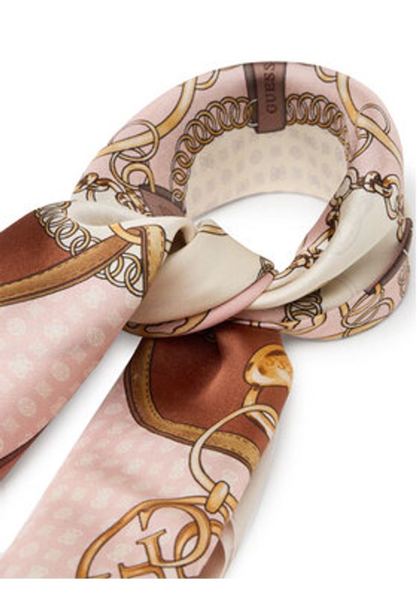 Guess Apaszka AW5347 SIL03 Beżowy. Kolor: beżowy. Materiał: materiał, jedwab