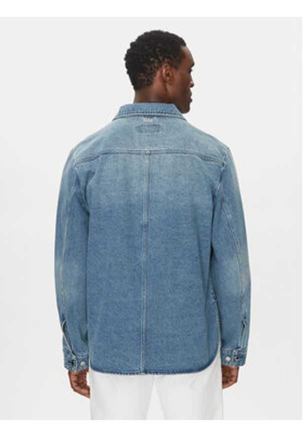Michael Kors Kurtka jeansowa CR5900PFAU Niebieski Regular Fit. Kolor: niebieski. Materiał: bawełna