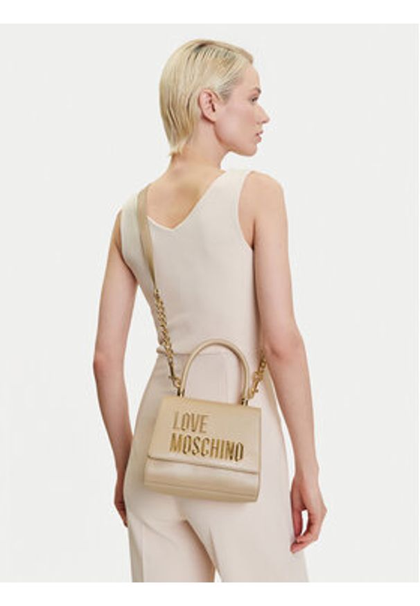 Love Moschino - LOVE MOSCHINO Torebka JC4024PP1MKD196A Złoty. Kolor: złoty. Materiał: skórzane