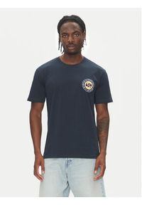 Quiksilver T-Shirt Circle Back Ss EQYZT08054 Granatowy Regular Fit. Kolor: niebieski. Materiał: bawełna #5