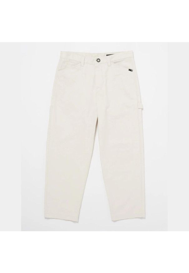 Spodnie Volcom Kraftsman Jeans brudna biel. Kolor: biały. Materiał: jeans. Sport: skateboard
