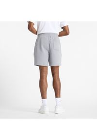 Spodenki męskie New Balance MS51506YST – szare. Kolor: szary. Materiał: bawełna, dresówka, materiał, poliester #5
