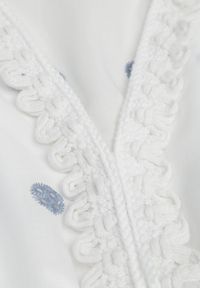 Born2be - Niebieska Bawełniana Sukienka Boho Zdobiona Etno Haftem i Chwostami Metona. Okazja: na spacer, na co dzień. Kolor: niebieski. Materiał: bawełna. Wzór: aplikacja, haft. Typ sukienki: proste. Styl: etno, boho #5