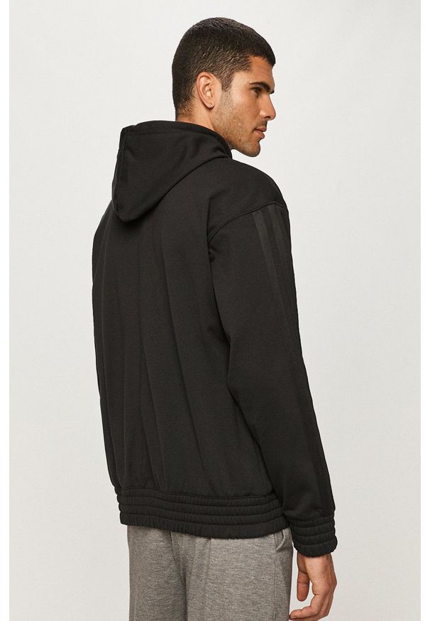 adidas Performance - Bluza GD6858. Okazja: na co dzień. Kolor: czarny. Wzór: aplikacja. Styl: casual