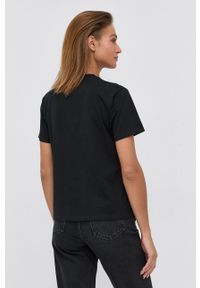 The Kooples - T-shirt bawełniany. Kolor: czarny. Materiał: bawełna. Wzór: aplikacja #3