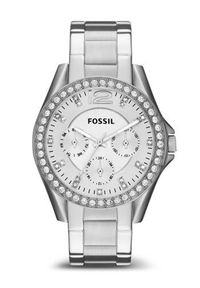 Fossil - Zegarek ES3202. Kolor: srebrny. Materiał: materiał