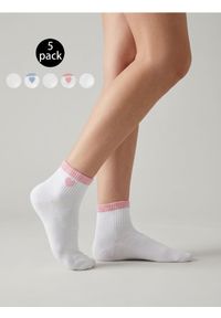 Sinsay - Prążkowane skarpetki 5 pack - wielobarwny. Materiał: prążkowany #1