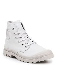 Buty Palladium Pampa Hi Mono U Moonstruck 73089-055 białe. Okazja: na co dzień. Nosek buta: okrągły. Kolor: biały. Materiał: syntetyk, materiał. Szerokość cholewki: normalna. Styl: casual #1