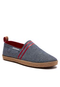 TOMMY HILFIGER - Tommy Hilfiger Espadryle Hilfiger Espadrille C Chambray FM0FM04982 Granatowy. Kolor: niebieski. Materiał: materiał