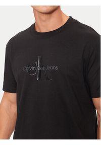 Calvin Klein Jeans T-Shirt Shiny Monologo J30J327109 Czarny Regular Fit. Kolor: czarny. Materiał: bawełna