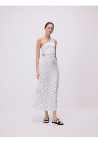 Reserved - Sukienka z ozdobnym plisowaniem - wielobarwny. Materiał: dzianina. Wzór: gładki #1