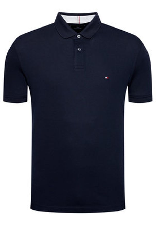 TOMMY HILFIGER - Tommy Hilfiger Polo 1985 MW0MW17770 Granatowy Regular Fit. Typ kołnierza: polo. Kolor: niebieski. Materiał: bawełna