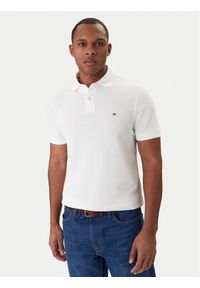 TOMMY HILFIGER - Tommy Hilfiger Polo 1985 MW0MW17770 Biały Regular Fit. Typ kołnierza: polo. Kolor: biały. Materiał: bawełna #1