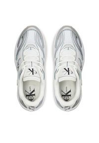 Calvin Klein Jeans Sneakersy Retro Tennis Low Lace Mh Ml Mr YW0YW01381 Biały. Kolor: biały. Materiał: skóra #4