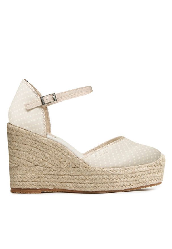 BOSS Espadryle Madeira 50493132 Beżowy. Kolor: beżowy. Materiał: skóra